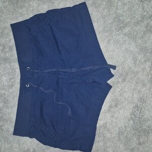 a.n.a Deep Blue Drawstring Shorts